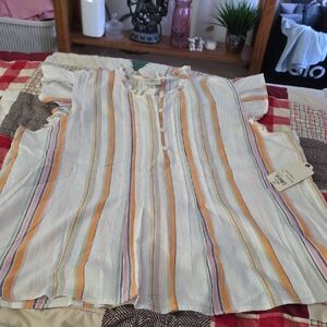 St. John's Bay Multicolor Striped Blouse